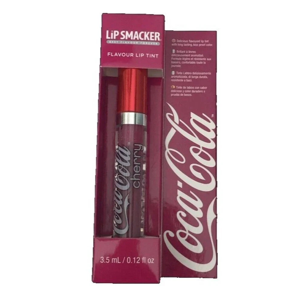 Lip Smacker Kiss Proof Cherry Coca-Cola Flavor Lip Tint Gloss 3.5 mL .12 fl oz